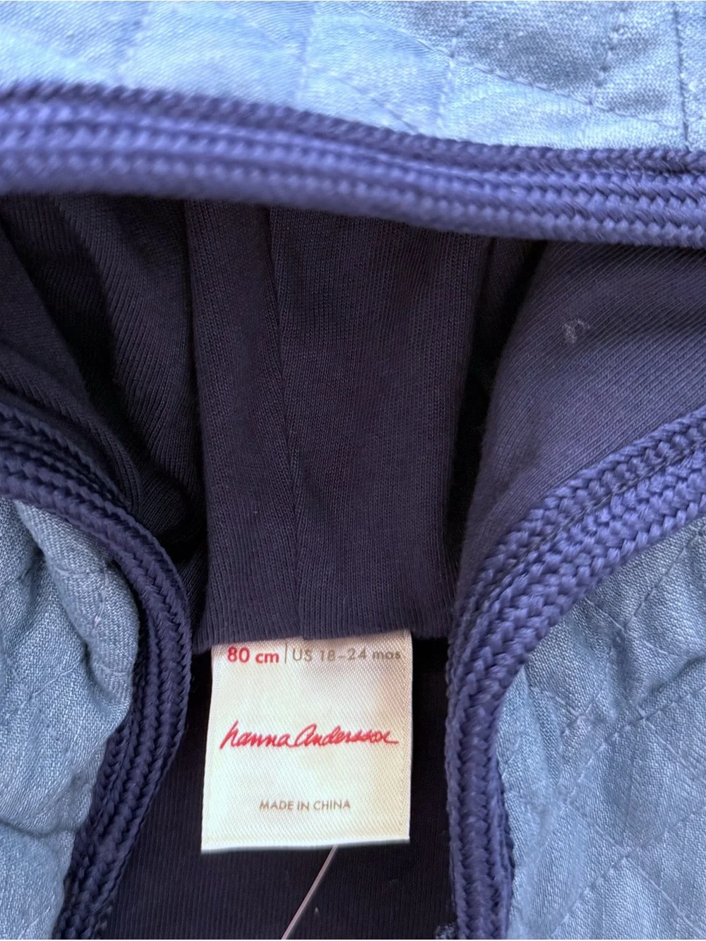 NWOT Hanna Andersson baby hooded jacket 12-18 months or 18-24 months